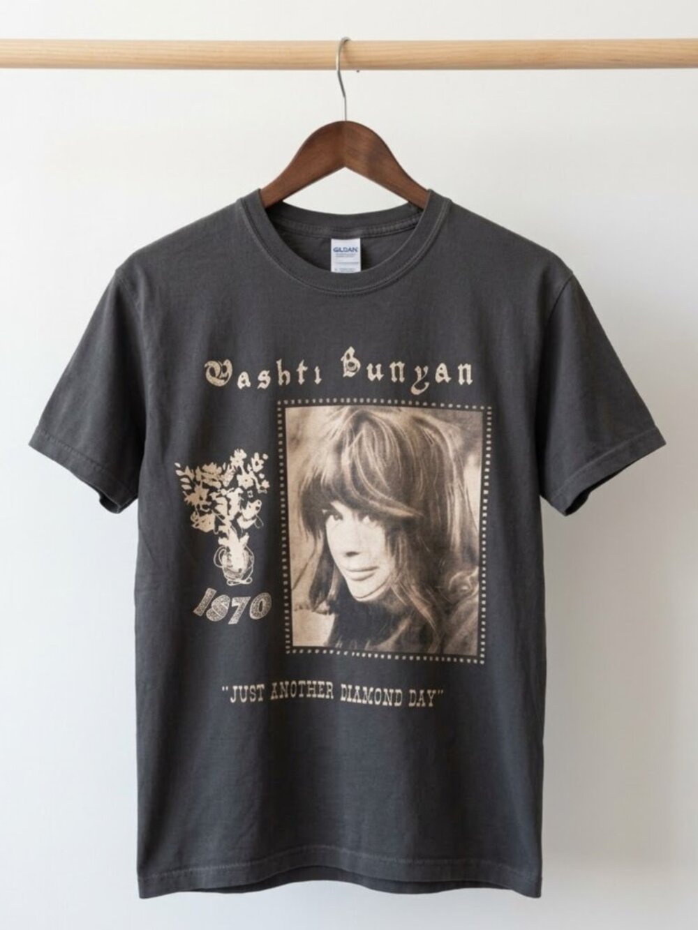 Vashti Bunyan Just Another Diamond Day 1970 Charcoal T-Shirt Reprint